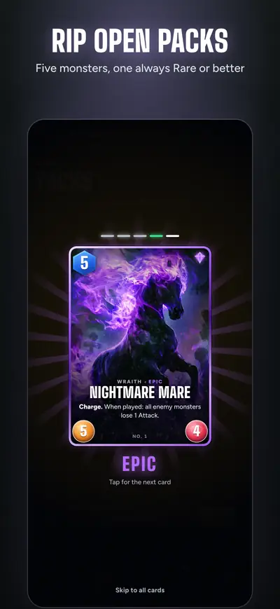 Rip open packs