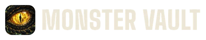 Monster Vault logo for dark backgrounds